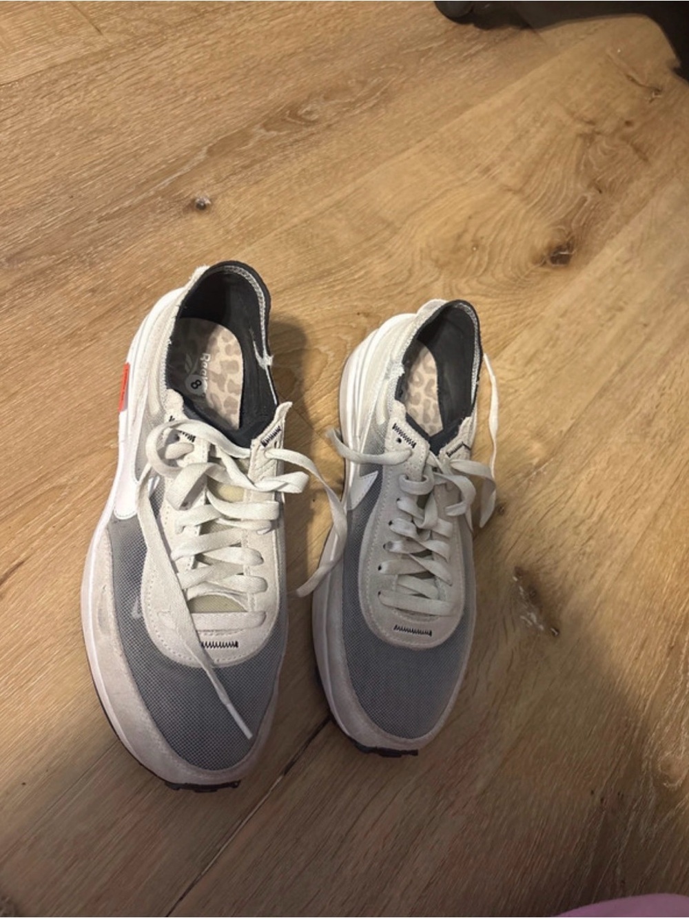 Woman’s Lightweight Gray and White Running Sneakers